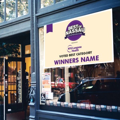 storefront banner in window