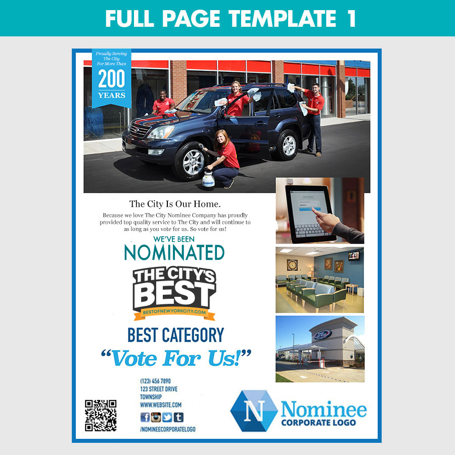 full page nominations ad template 1
